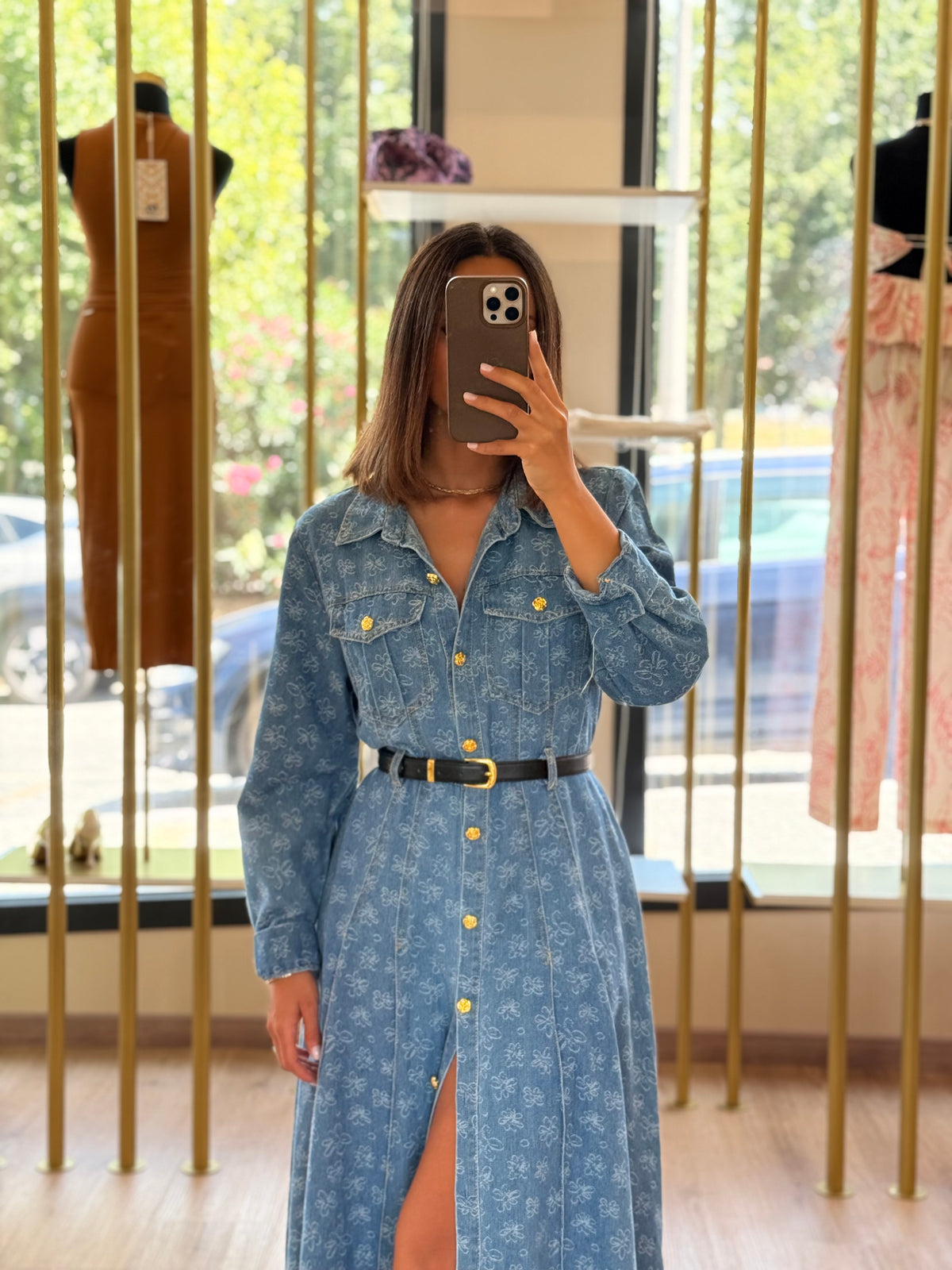 Vestido Jeans Midi