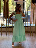 Vestido Verde Listrado