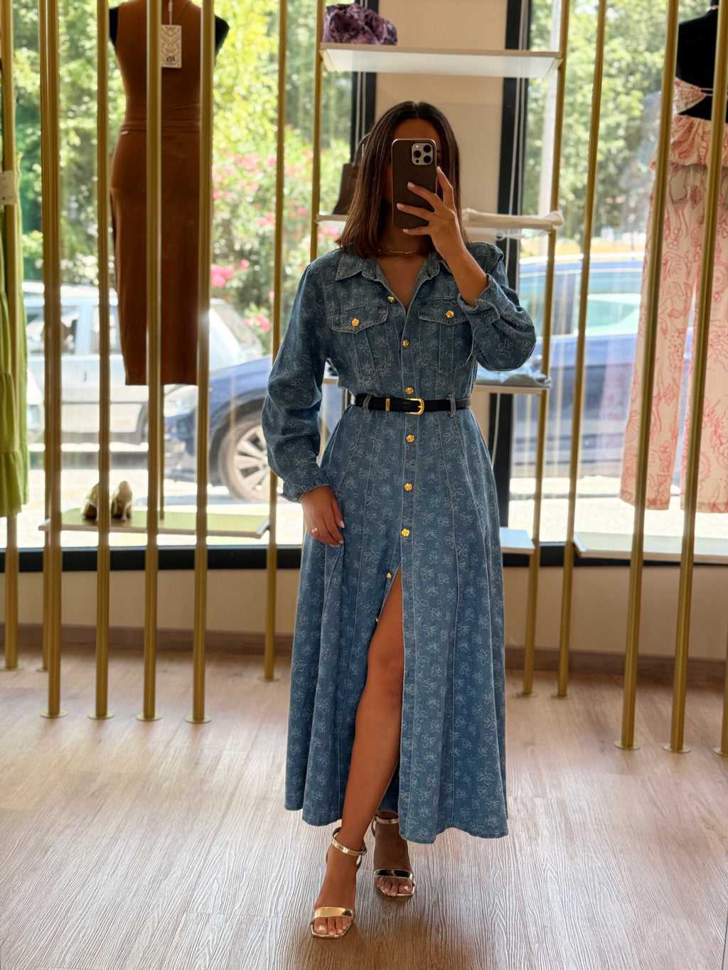 Vestido Jeans Midi